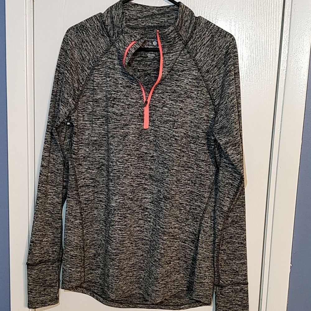 Tangerine quarter zip pullover